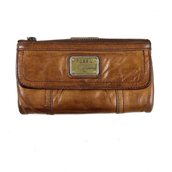 Fossil Long Live Vintage 1954 Wallet Womens Brown Leather - Picture 10 of 10